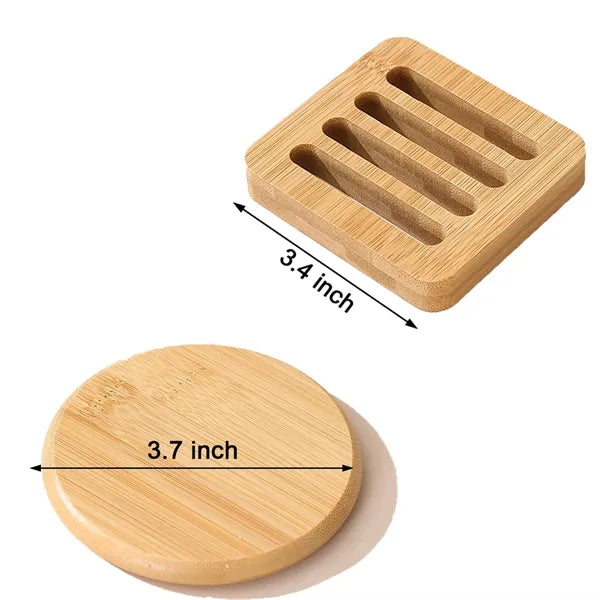 Eco-Friendly Bamboo Coaster Set