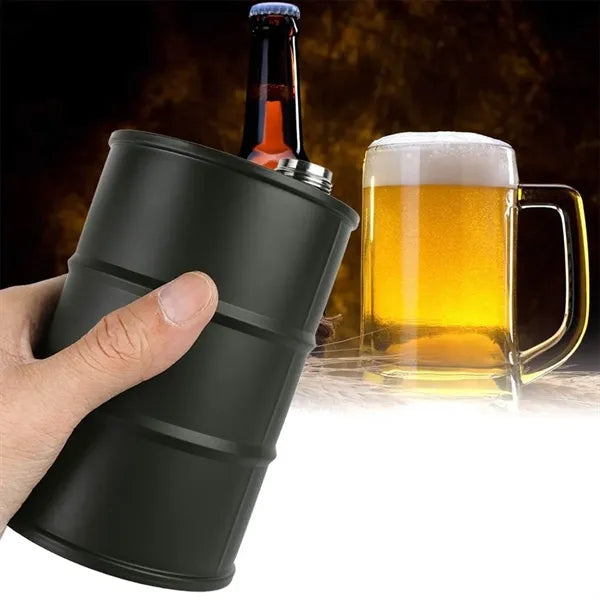 25 oz Oil Barrel Shaped Flask