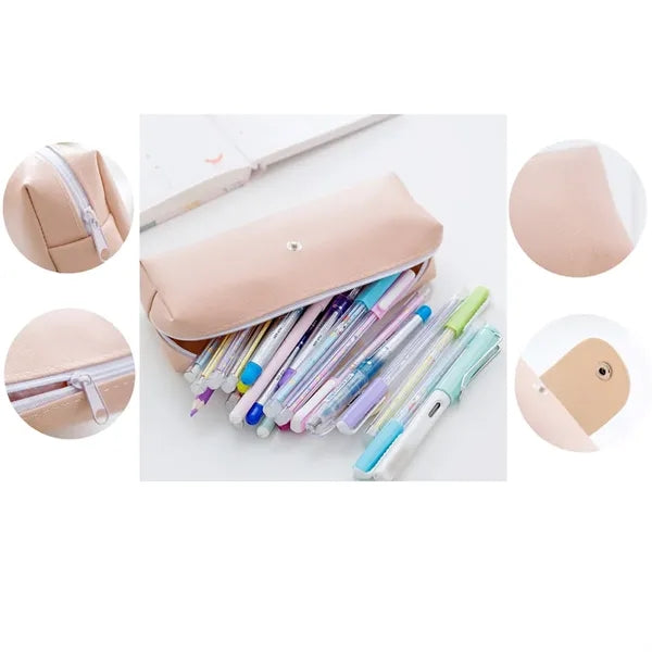 Multi-Color PU Snap Pen Case