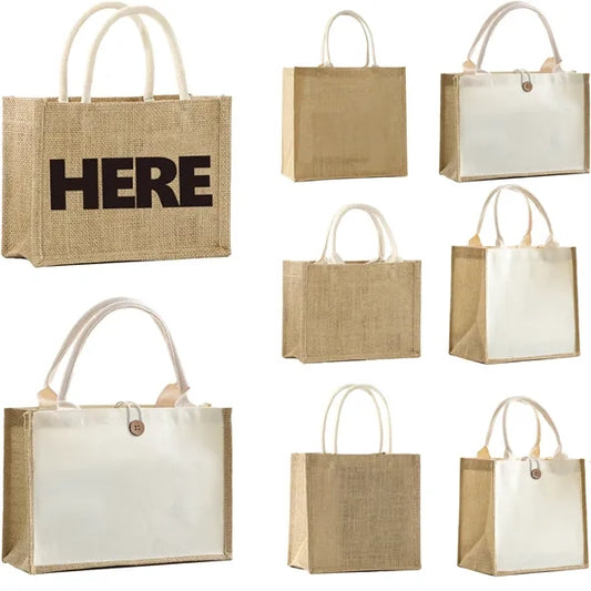 Retro Linen Shopping Bag