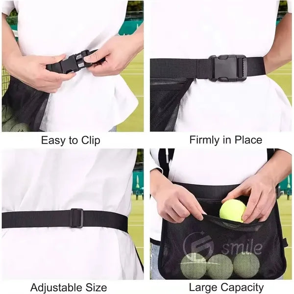 Tennis Ball Holder Pickleball Pouch Large Capacity