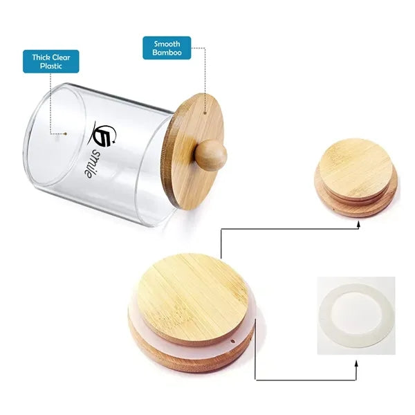 Holder Dispenser With Bamboo Lids