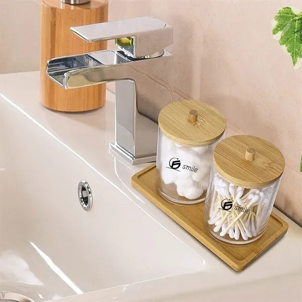 Holder Dispenser With Bamboo Lids