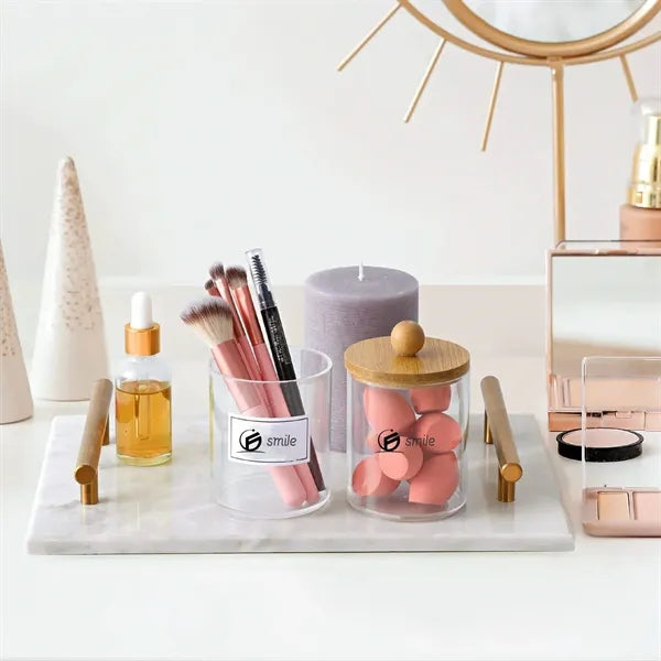 Holder Dispenser With Bamboo Lids