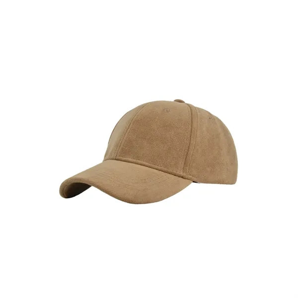 Soft Suede Solid-Colored Baseball Cap