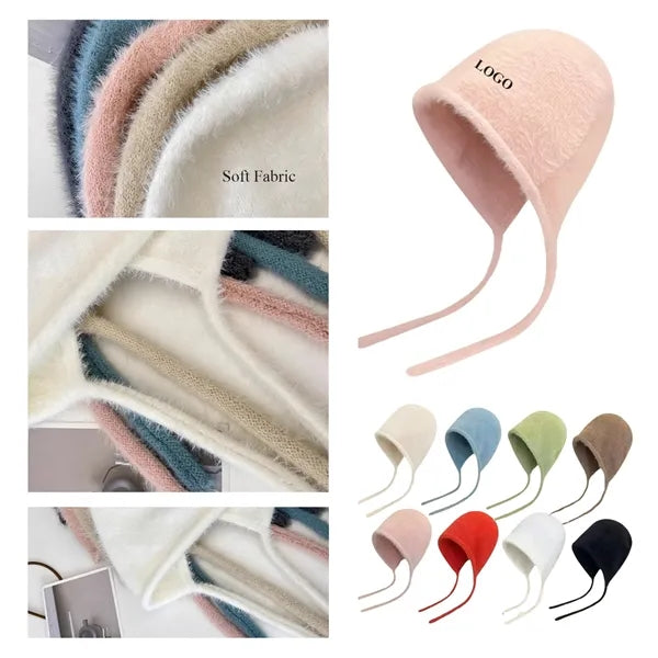 Rabbit Fur Warm Winter Beanie Hat