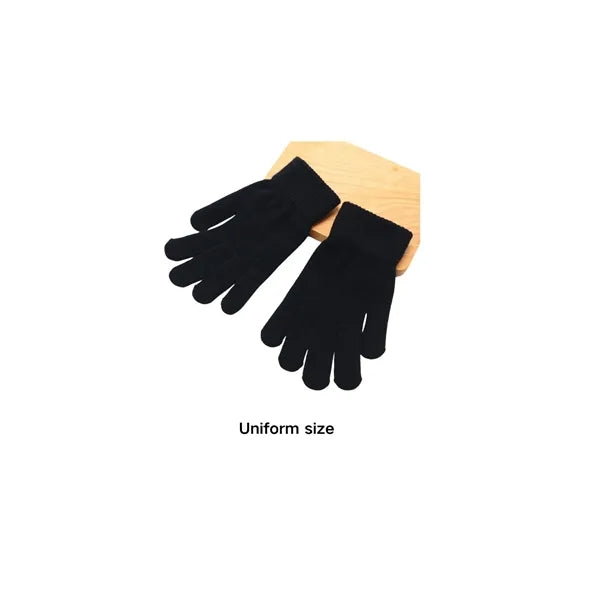 Short Thick Knitted Gloves