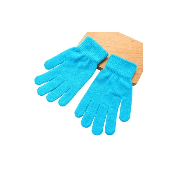 Short Thick Knitted Gloves