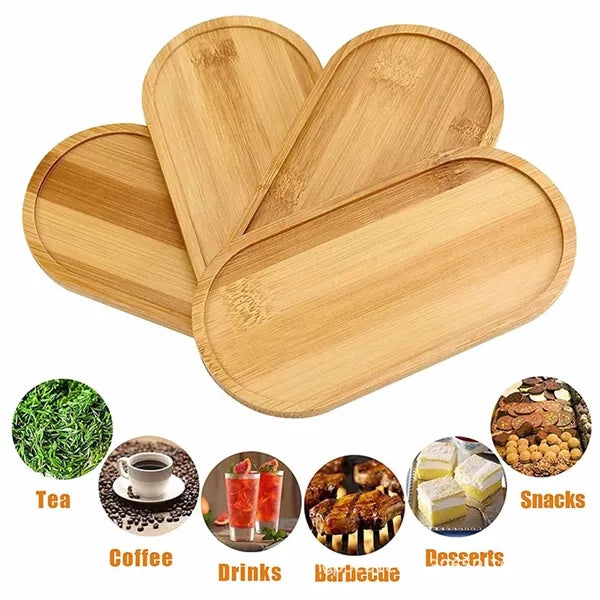 Exquisite Japanese-Style Solid Bamboo Wooden Serving Tray
