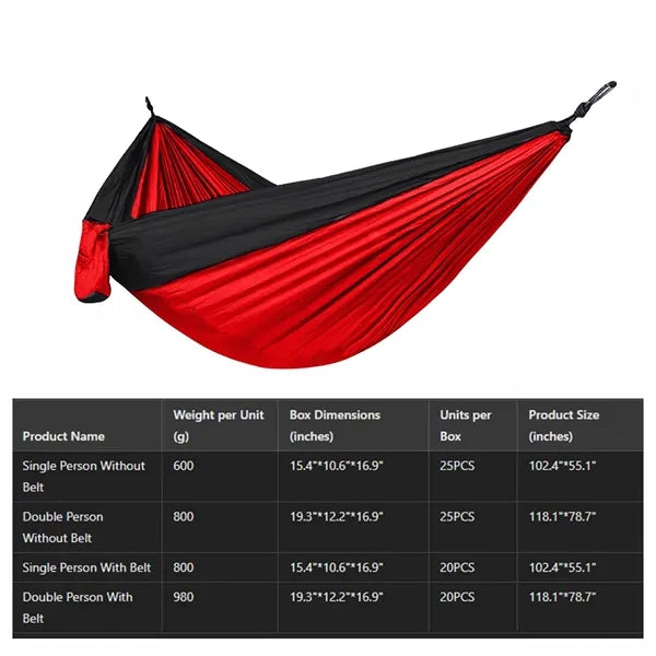 Premium Nylon Parachute Cloth Hammock