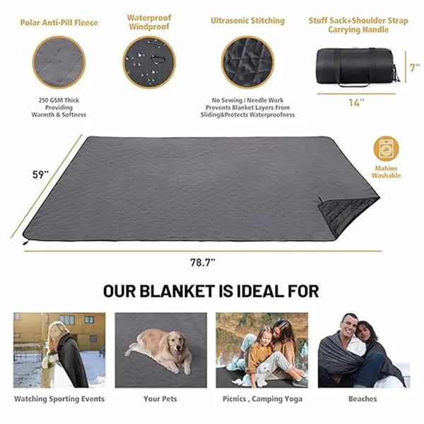 Waterproof Polar Fleece Camping Blanket