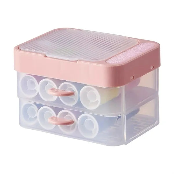 Household Sewing Kit w/ Multi-Tiered Drawer Organizer