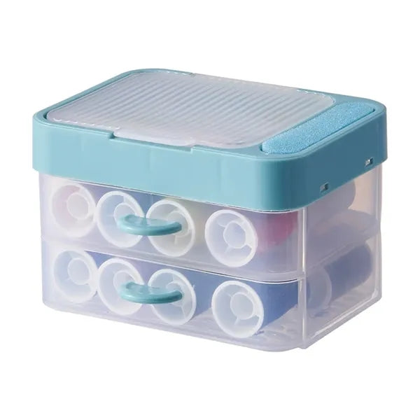 Household Sewing Kit w/ Multi-Tiered Drawer Organizer