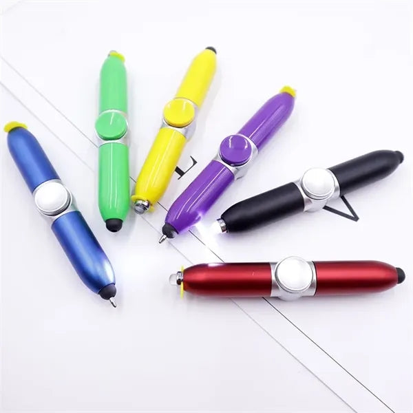 3 In 1 Twist Action Fingertip Gyro Ballpoint Spinner Pen