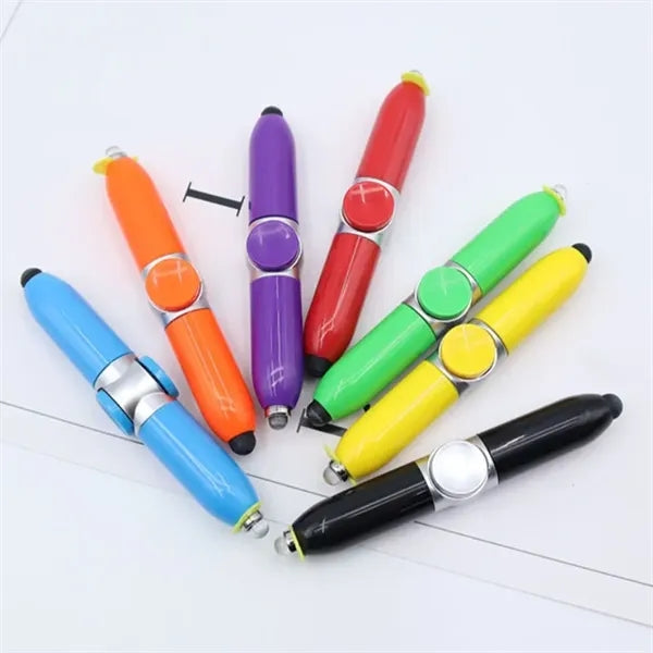 3 In 1 Twist Action Fingertip Gyro Ballpoint Spinner Pen