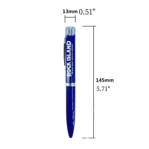 Metal ballpoint pen with LED light projection function