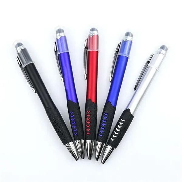 3 In 1 Iluminated Lighted Logo Ballpoint Pen w/Stylus