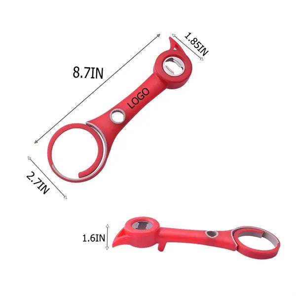 6 in 1 Beer Lid Remover Bottler Opener Jar Gripper