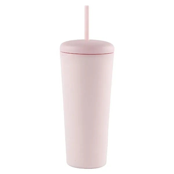 Creative Student Mug Portable Double Layer Plastic Straw Cup