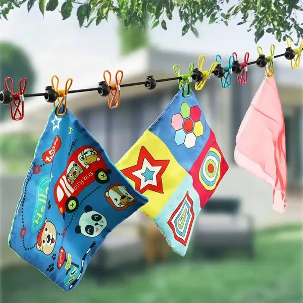 Retractable Travel Clothesline with 12 Clothes Clips