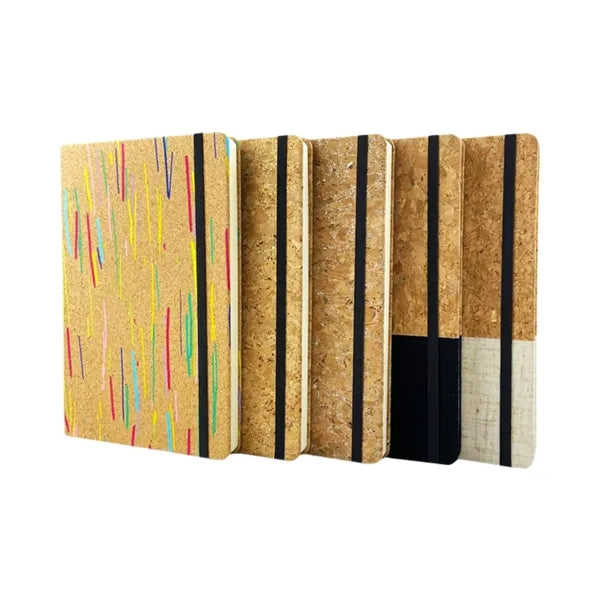 A5 size soft cork cover notebook