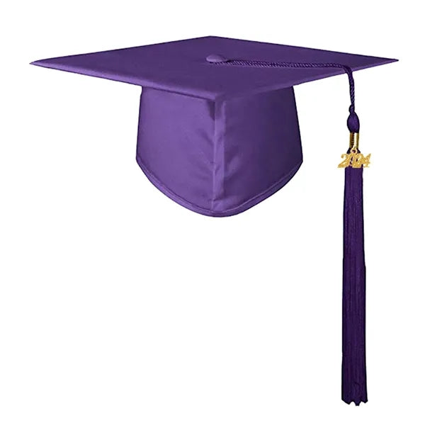 Classic Graduation Cap w/ Tassel & Removable Year Charm