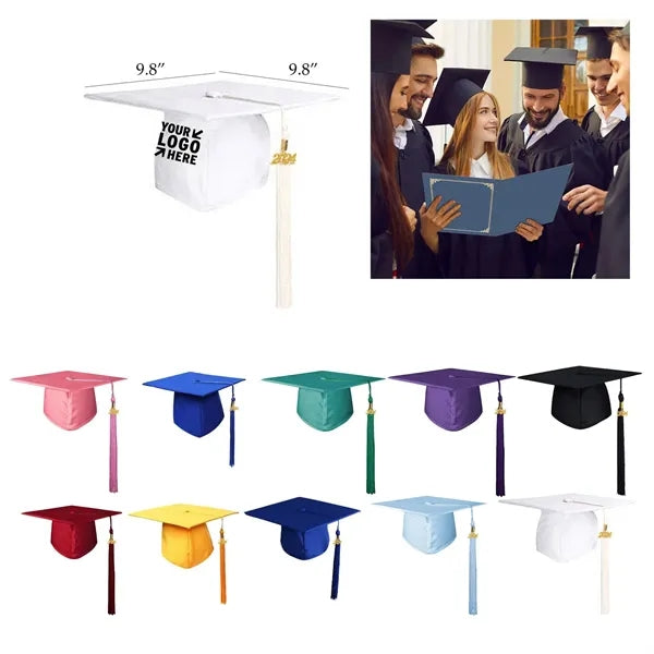 Classic Graduation Cap w/ Tassel & Removable Year Charm