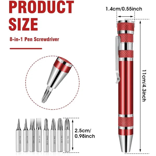 8in1 Screwdriver Set Pen