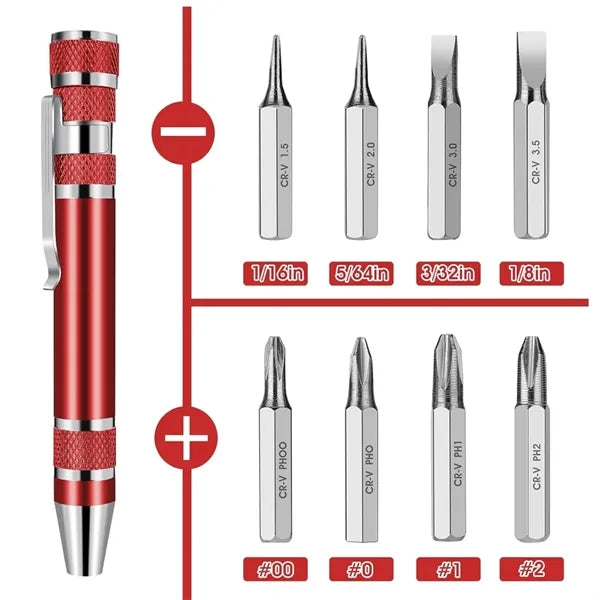 8in1 Screwdriver Set Pen