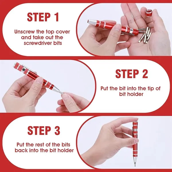8in1 Screwdriver Set Pen