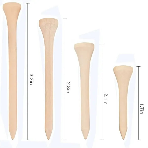 Ergonomic Natural Hardwood Golf Tees