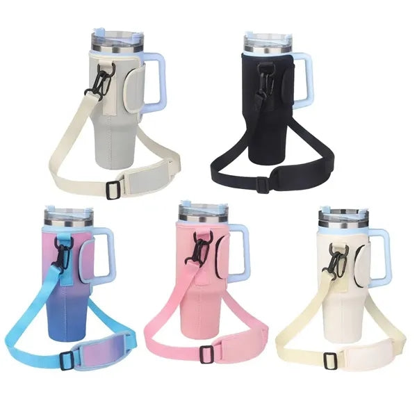 Water Bottle Holder with Adjustable Shoulder Strap For 40oz