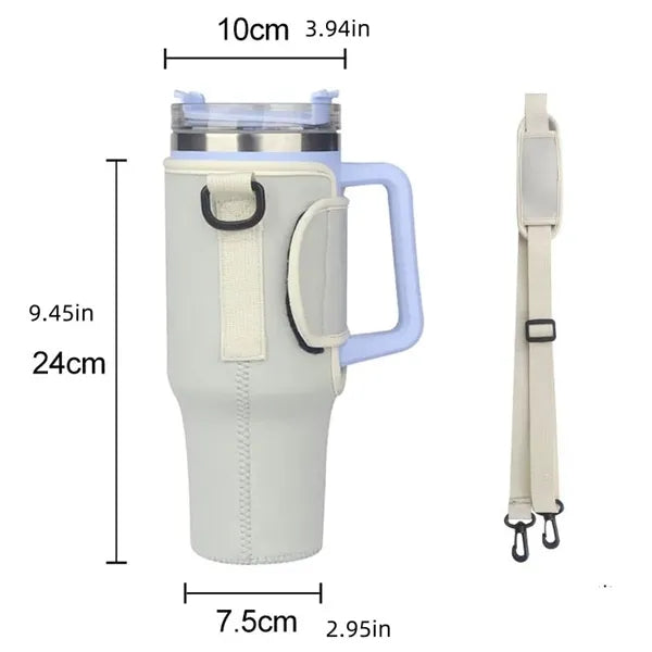 Water Bottle Holder with Adjustable Shoulder Strap For 40oz