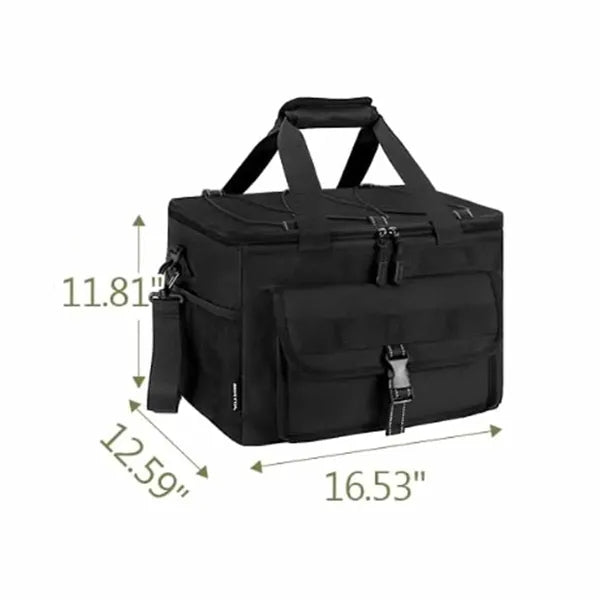 Insulated Cooler Lunch Bag with Zipper & Adjustable Strap