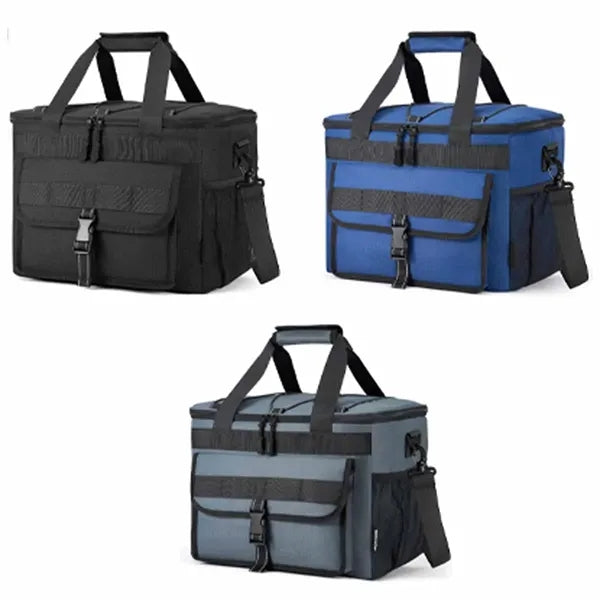 Insulated Cooler Lunch Bag with Zipper & Adjustable Strap