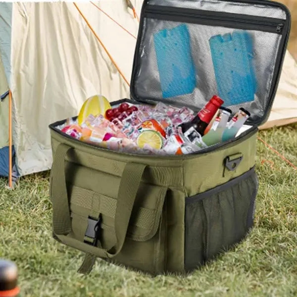 Insulated Cooler Lunch Bag with Zipper & Adjustable Strap