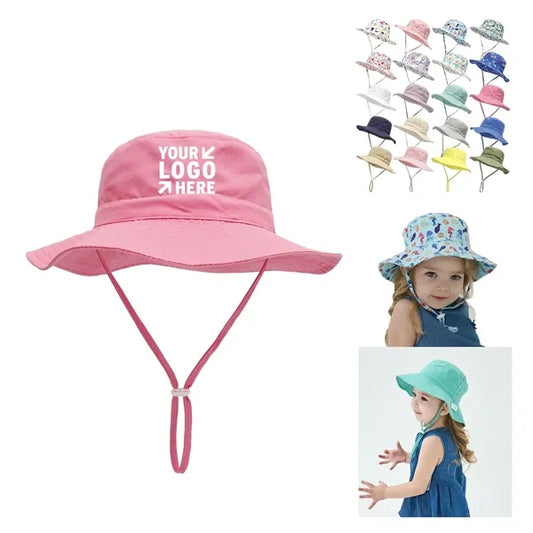 Lightweight Toddler Bucket Hat w/ Adjustable Drawstring