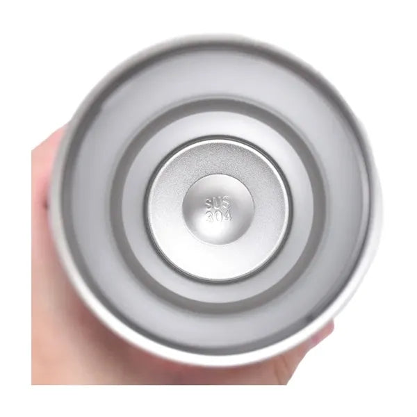 Stainless steel car cup with straw