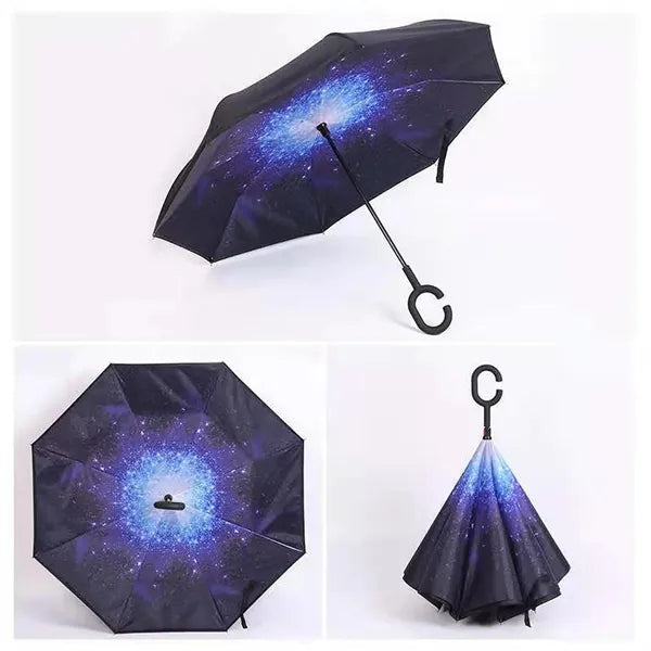 Inversion Auto-Open Umbrella w/ C-Handle