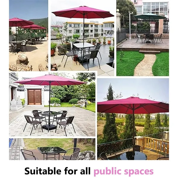 Outdoor Courtyard Umbrella Garden Parasol Security Sun