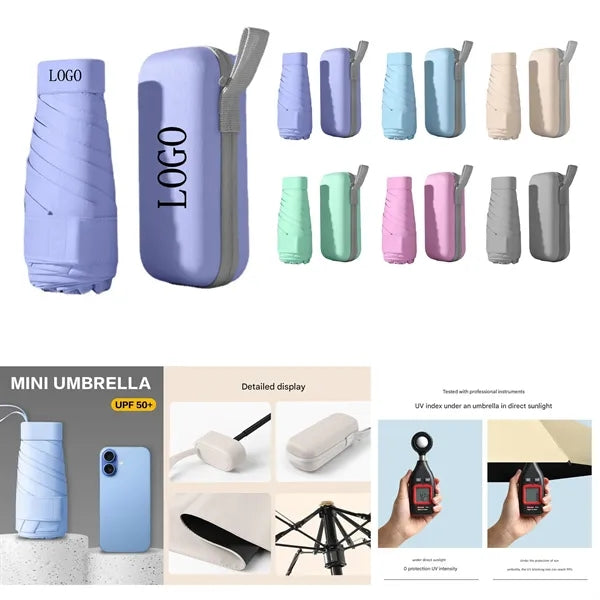 Card Holder Sun Umbrella Women'S Sunny And Rainy Dual-Use