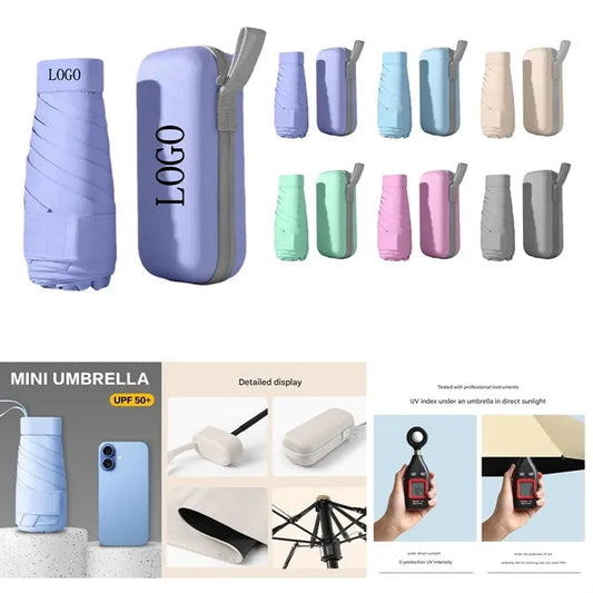 Card Holder Sun Umbrella Women'S Sunny And Rainy Dual-Use