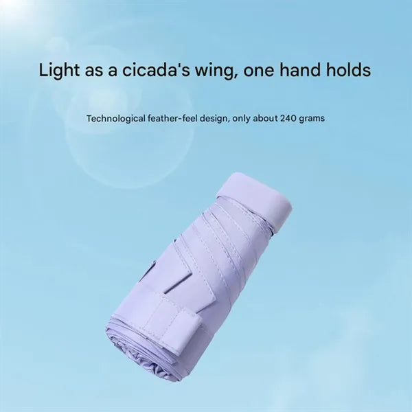 Card Holder Sun Umbrella Women'S Sunny And Rainy Dual-Use