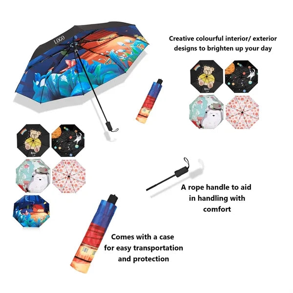 Umbrella Custom Parasol Full Version Printing Advertising