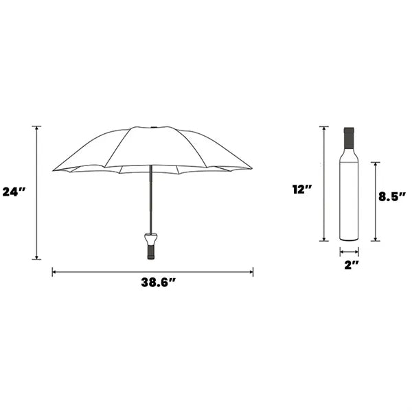 Deluxe Three-Fold Folding Umbrella