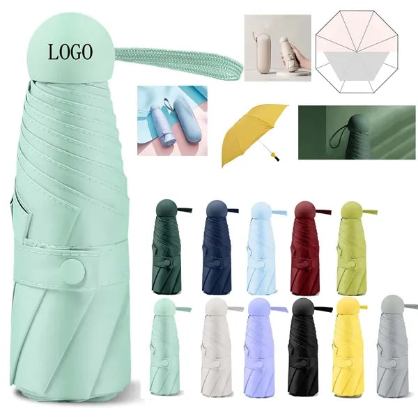 Compact 5-Fold Dual-Use Pocket Umbrella