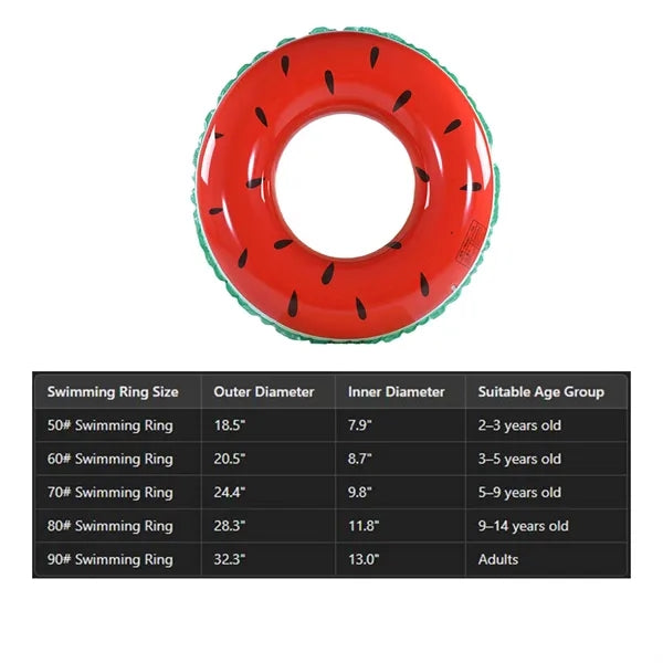 Inflatable Watermelon Swimming Circle