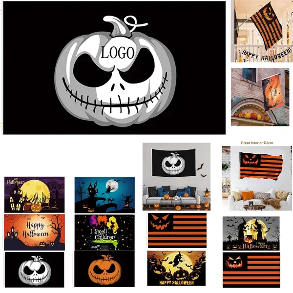 Halloween Pumpkin Flag Banner