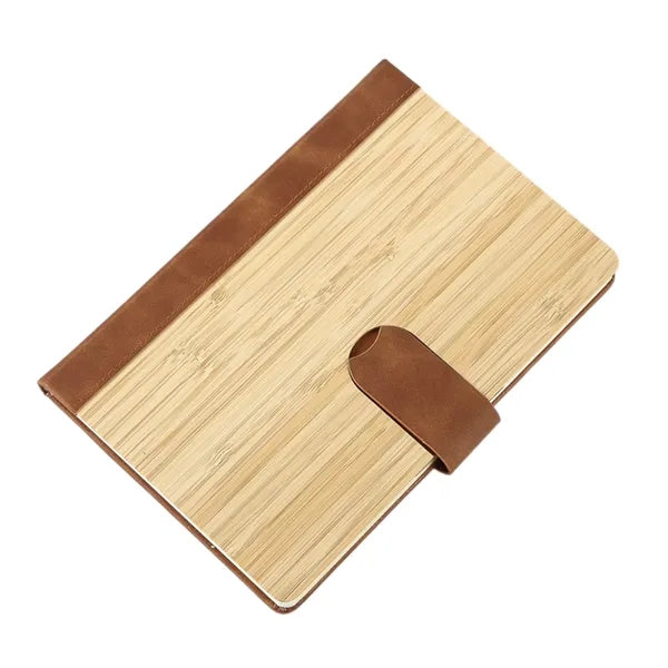 Bamboo-Faced Magnetic Buckle Book