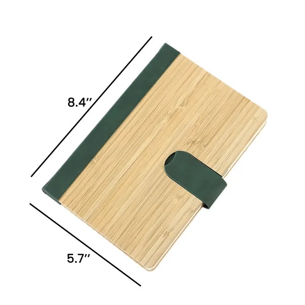 Bamboo-Faced Magnetic Buckle Book
